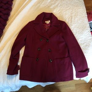 Plum wool over coat
